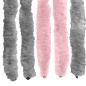 Preview: Insektenschutzvorhang Chenille Silber Grau und Rosa 90 x 200 cm