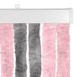 Preview: Insektenschutzvorhang Chenille Silber Grau und Rosa 90 x 220 cm