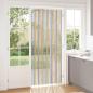 Preview: ARDEBO.de - Insektenschutzvorhang Chenille Grau und Beige 90 x 220 cm