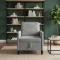 Preview: ARDEBO.de - Sofa mit Stauraum Hellgrau 72 x 78 x 87 cm Polyester