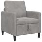 Preview: Sofa mit Stauraum Hellgrau 72 x 78 x 87 cm Polyester