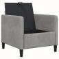 Preview: Sofa mit Stauraum Hellgrau 72 x 78 x 87 cm Polyester