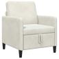 Preview: Sofa mit Stauraum Creme 72 x 78 x 87 cm Polyester