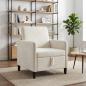 Preview: Sofa mit Stauraum Creme 72 x 78 x 87 cm Polyester