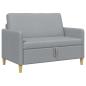 Preview: Sofa mit Stauraum Hellgrau 122 x 78 x 87 cm Polyester