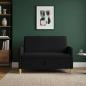 Preview: Sofa mit Stauraum Schwarz 122 x 78 x 87 cm Polyester