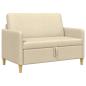 Preview: Sofa mit Stauraum Creme 122 x 78 x 87 cm Polyester
