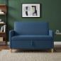 Preview: ARDEBO.de - Sofa mit Stauraum Blau 122 x 78 x 87 cm Polyester