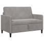 Preview: Sofa mit Stauraum 2-Sitzer Hellgrau 122 x 78 x 87 cm Polyester