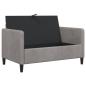 Preview: Sofa mit Stauraum 2-Sitzer Hellgrau 122 x 78 x 87 cm Polyester