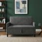 Preview: ARDEBO.de - Sofa mit Stauraum Dunkelgrau 122 x 78 x 87 cm Polyester