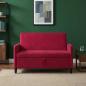 Preview: ARDEBO.de - Sofa mit Stauraum Weinrot 122 x 78 x 87 cm Polyester