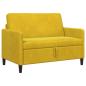 Preview: Sofa mit Stauraum Gelb 122 x 78 x 87 cm Polyester