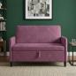 Preview: ARDEBO.de - Sofa mit Stauraum Lila 122 x 78 x 87 cm Polyester