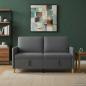 Preview: Sofa mit Stauraum Dunkelgrau 152 x 78 x 87 cm Polyester