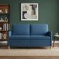 Preview: ARDEBO.de - Sofa mit Stauraum Blau 152 x 78 x 87 cm Polyester