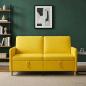 Preview: Sofa mit Stauraum Helles Gelb 152 x 78 x 87 cm Polyester