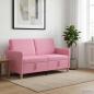 Preview: ARDEBO.de - Sofa mit Stauraum Rosa 152 x 78 x 87 cm Polyester