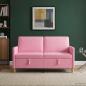 Preview: Sofa mit Stauraum Rosa 152 x 78 x 87 cm Polyester