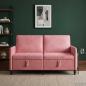 Preview: ARDEBO.de - Sofa mit Stauraum Rosa 152 x 78 x 87 cm Polyester