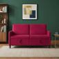 Preview: Sofa mit Stauraum 2-Sitzer Weinrot 152 x 78 x 87 cm Polyester