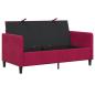 Preview: Sofa mit Stauraum 2-Sitzer Weinrot 152 x 78 x 87 cm Polyester