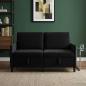 Preview: ARDEBO.de - Sofa mit Stauraum Schwarz 152 x 78 x 87 cm Polyester