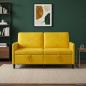 Preview: ARDEBO.de - Sofa mit Stauraum Gelb 152 x 78 x 87 cm Polyester