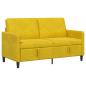 Preview: Sofa mit Stauraum Gelb 152 x 78 x 87 cm Polyester
