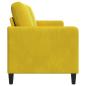 Preview: Sofa mit Stauraum Gelb 152 x 78 x 87 cm Polyester