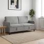 Preview: ARDEBO.de - Sofa mit Stauraum Hellgrau 172 x 78 x 87 cm Polyester