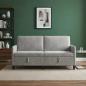 Preview: Sofa mit Stauraum Hellgrau 172 x 78 x 87 cm Polyester