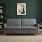 Preview: ARDEBO.de - Sofa mit Stauraum Dunkelgrau 192 x 78 x 87 cm Polyester