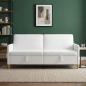 Preview: Sofa mit Stauraum Weiß 192 x 78 x 87 cm Polyester