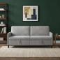 Preview: ARDEBO.de - Sofa mit Stauraum Hellgrau 192 x 78 x 87 cm Polyester