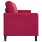 Preview: Sofa mit Stauraum Weinrot 192 x 78 x 87 cm Polyester