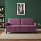 Preview: ARDEBO.de - Sofa mit Stauraum Lila 192 x 78 x 87 cm Polyester