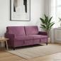 Preview: Sofa mit Stauraum Lila 192 x 78 x 87 cm Polyester