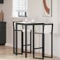 Preview: ARDEBO.de - Bartisch Weiß 70 x 70 x 105 cm Massives Kiefernholz