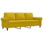 Preview: 3-Sitzer-Sofa Gelb 180 cm Samt