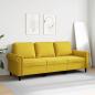 Preview: 3-Sitzer-Sofa Gelb 180 cm Samt