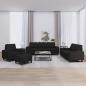 Preview: ARDEBO.de - 4-tlg. Sofagarnitur Schwarz Stoff