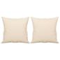 Preview: 2-Sitzer-Sofa mit Kissen Beige 120 cm Mikrofasergewebe