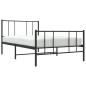 Preview: Bettgestell mit Kopf- und Fußteil Metall Schwarz 100x200 cm