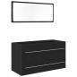 Preview: Waschbeckenschrank mit Schubladen 3 pcs Schwarz Eichen-Optik