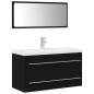 Preview: Waschbeckenschrank mit Schubladen 3 pcs Schwarz Eichen-Optik