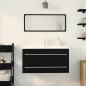 Preview: Waschbeckenschrank mit Schubladen 3 pcs Schwarz Eichen-Optik