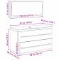Preview: Waschbeckenschrank mit Schubladen 3 pcs Schwarz Eichen-Optik