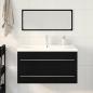 Preview: Waschbeckenschrank mit Schubladen 3 pcs Schwarz Eichen-Optik