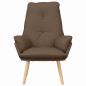 Preview: Sessel Braun 69 x 74 x 93 cm Polyester und Sperrholz